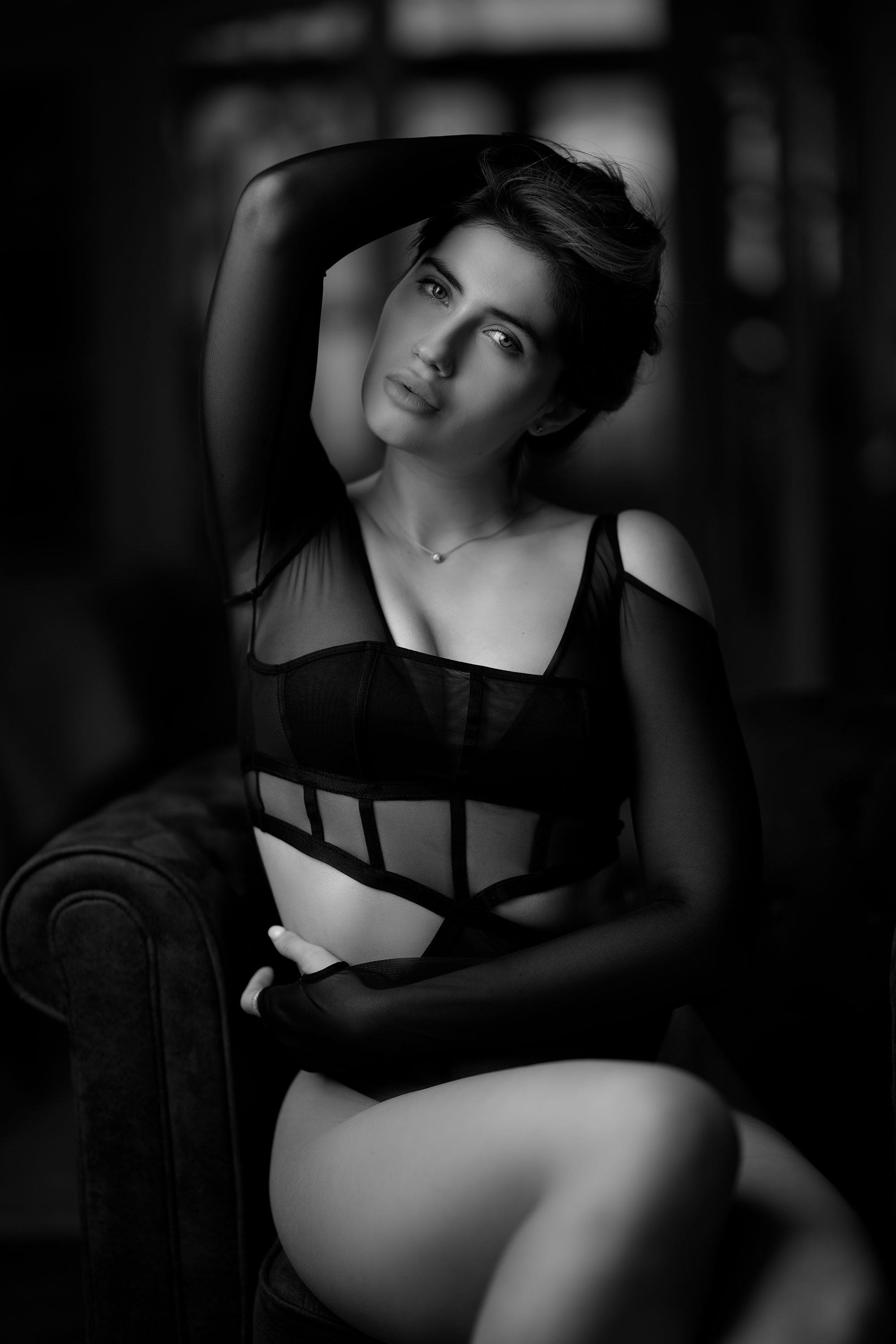 Alessandra Pokropyvna, model from Ukraine at a boudoir photoshoot