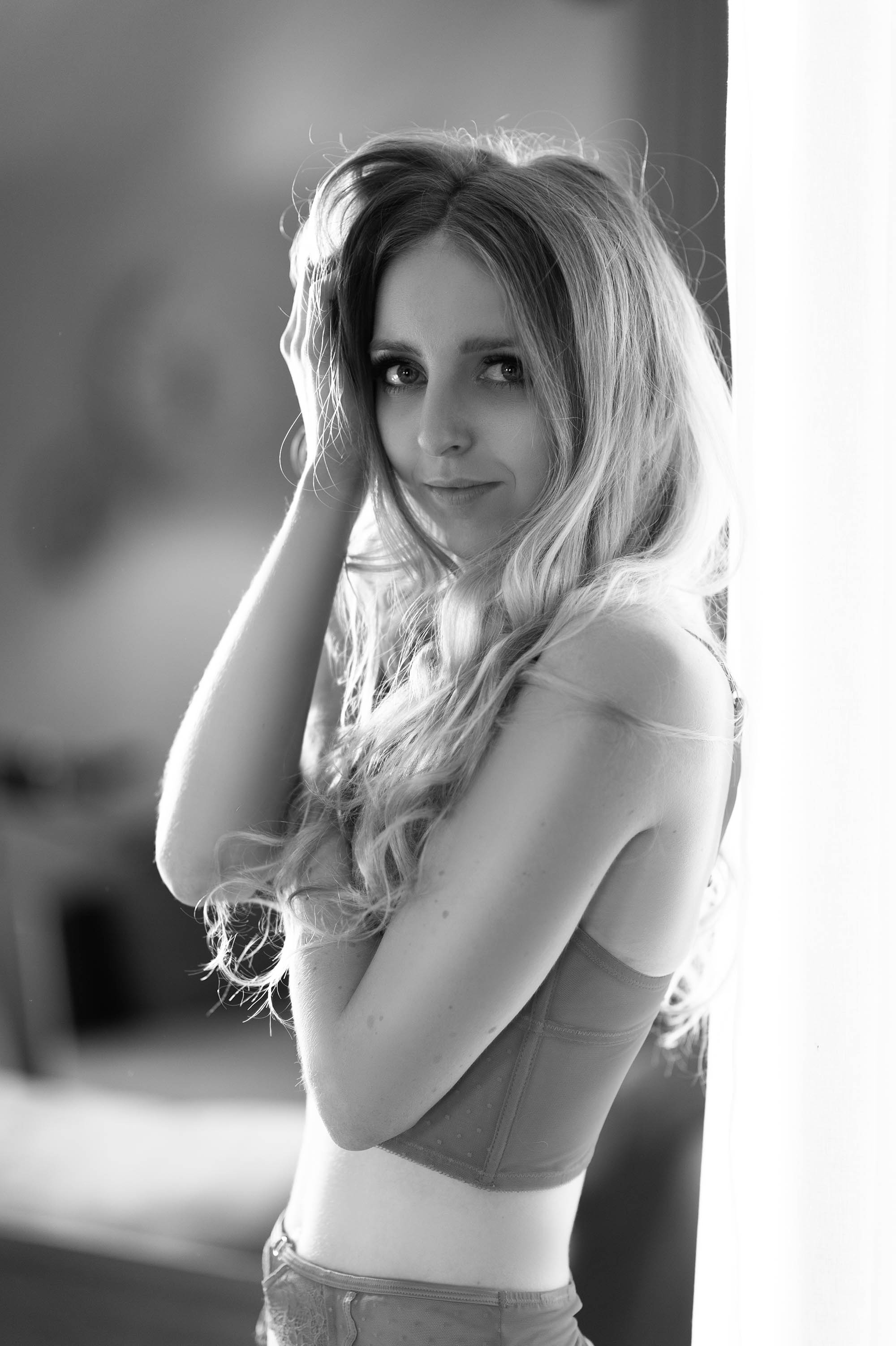 Celine Van Cauwenberghe, model from Belgium at a boudoir photoshoot