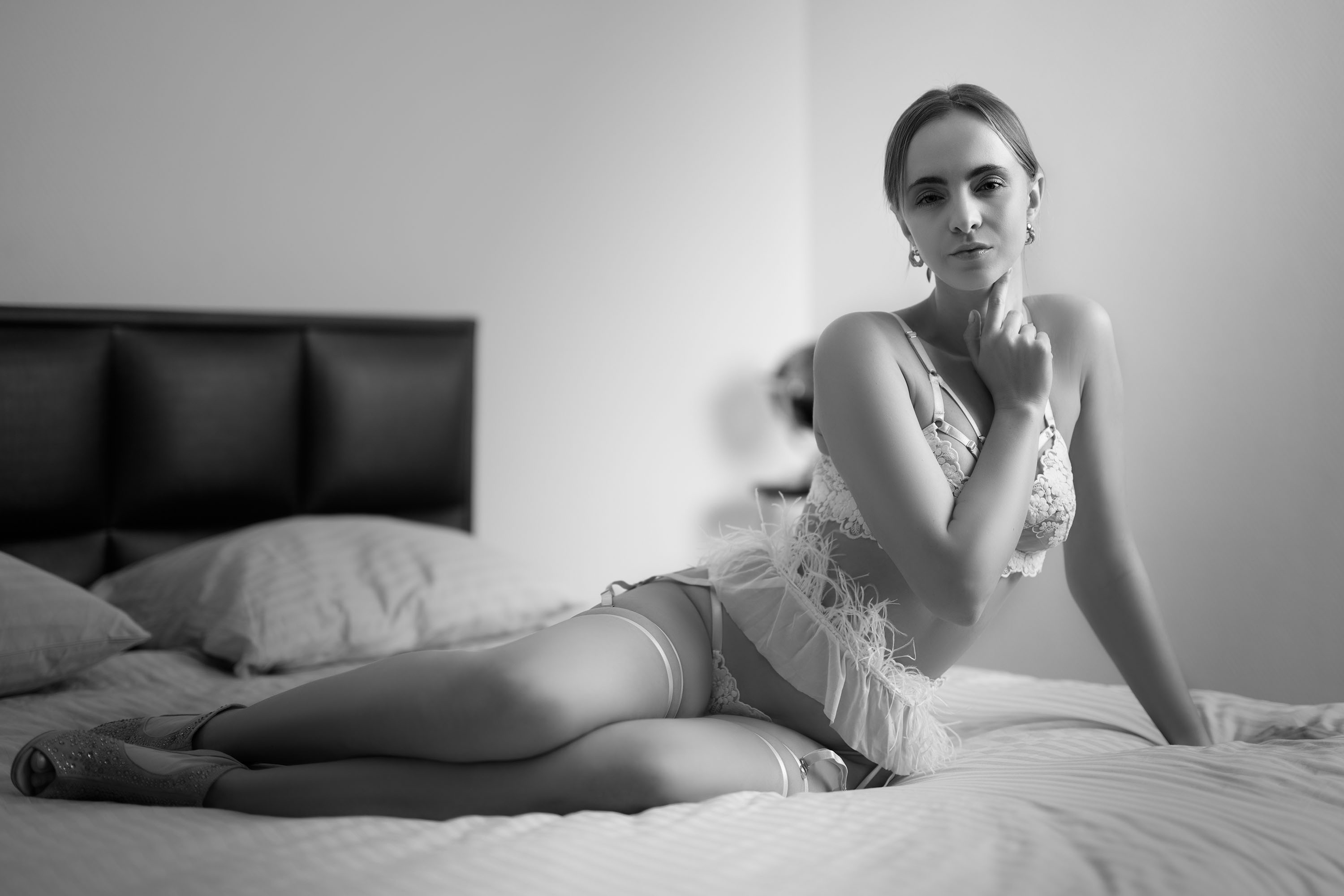 Diana Sokolova, model from Ukraine at a boudoir photoshoot